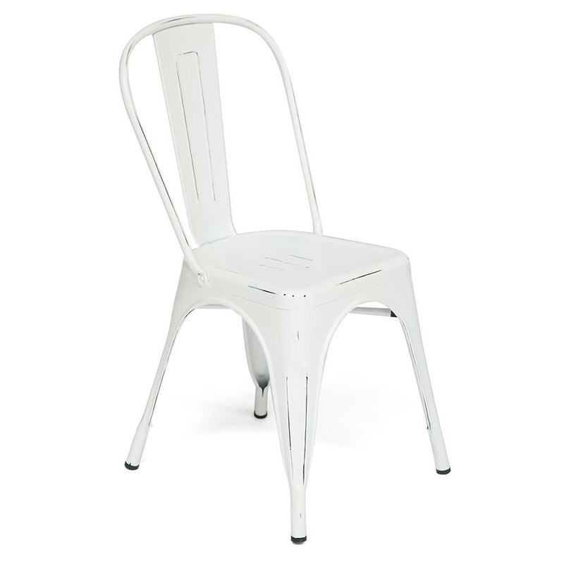 Стул Tolix butter white metal chair Молочный в Уфе | Loft Concept 