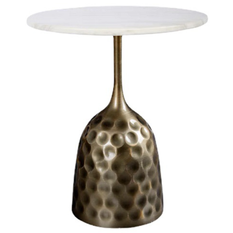 Приставной стол Cluster Surface Bronze White Stone Side Table Античная Бронза Белый в Уфе | Loft Concept 