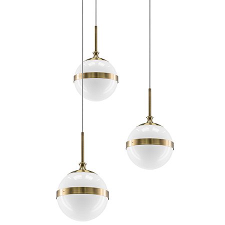 Подвесной светильник Peggy Single Pendant Light 3 Gold Белый Бронза в Уфе | Loft Concept 