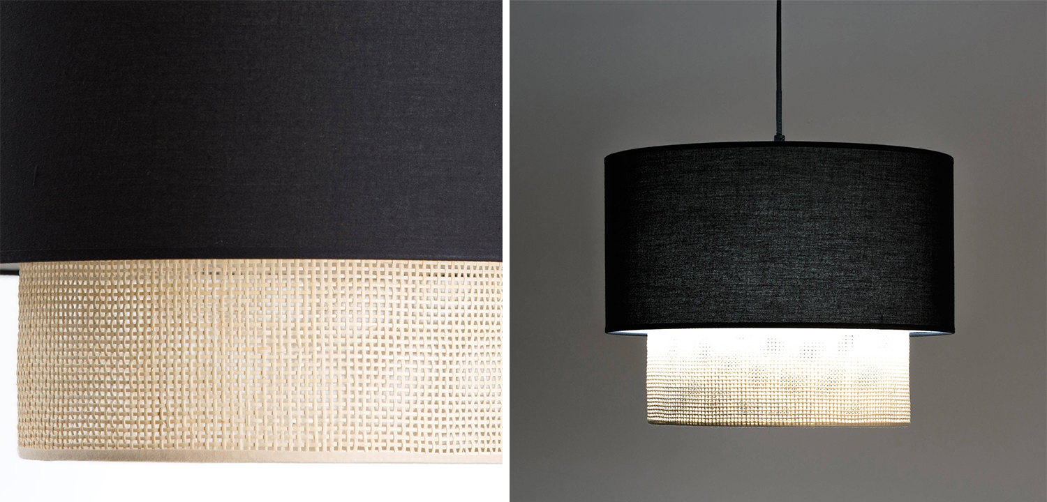 Подвесной светильник Ottar Wicker Black lampshade - фото №1