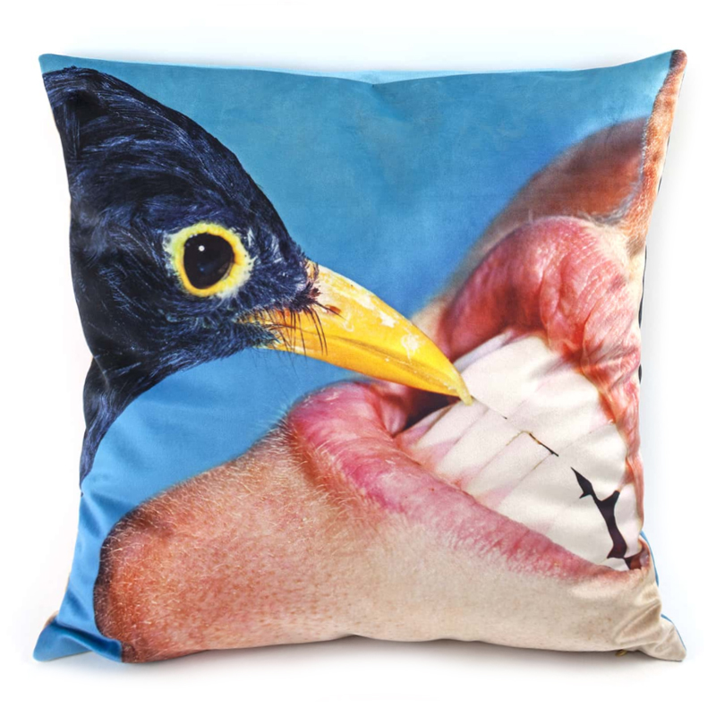 Подушка Seletti Cushion Crow Design Toiletpaper Голубой в Уфе | Loft Concept 