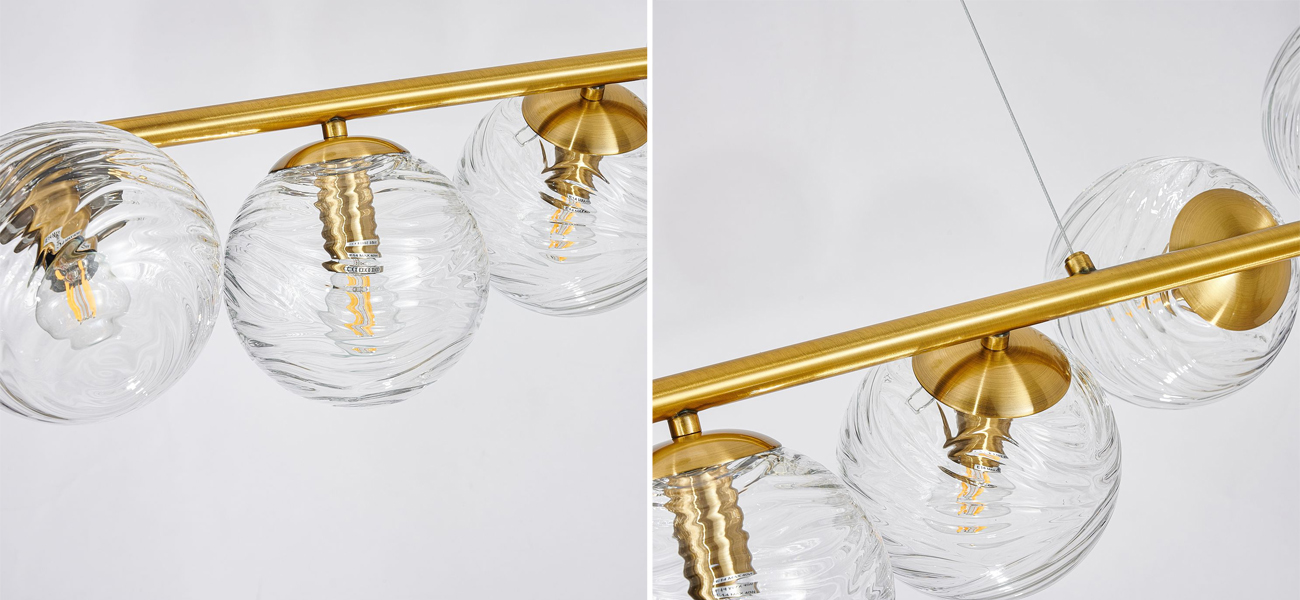 Люстра Perforated Glass Bubbles 8 ламп - фото