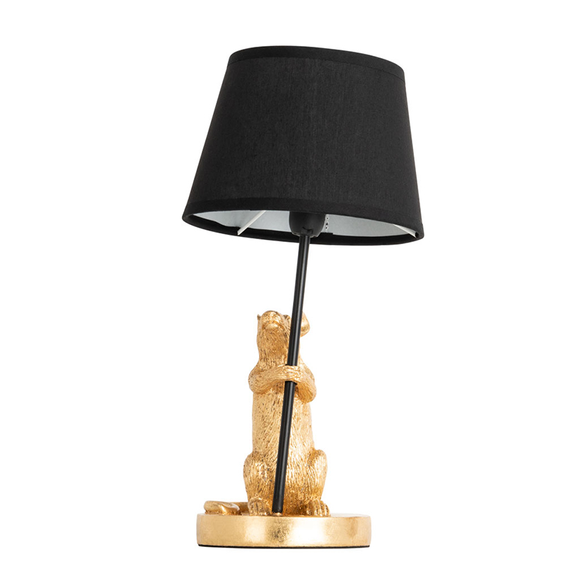 Настольная лампа Gold Mouse holding a black lamp Золотой Черный в Уфе | Loft Concept 