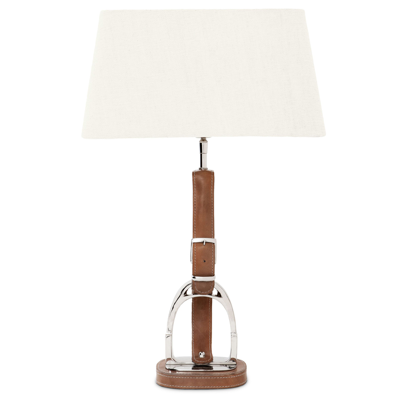 Настольная лампа Eichholtz Table Lamp Olympia Equestrian Никель Коричневый Кремовый в Уфе | Loft Concept 