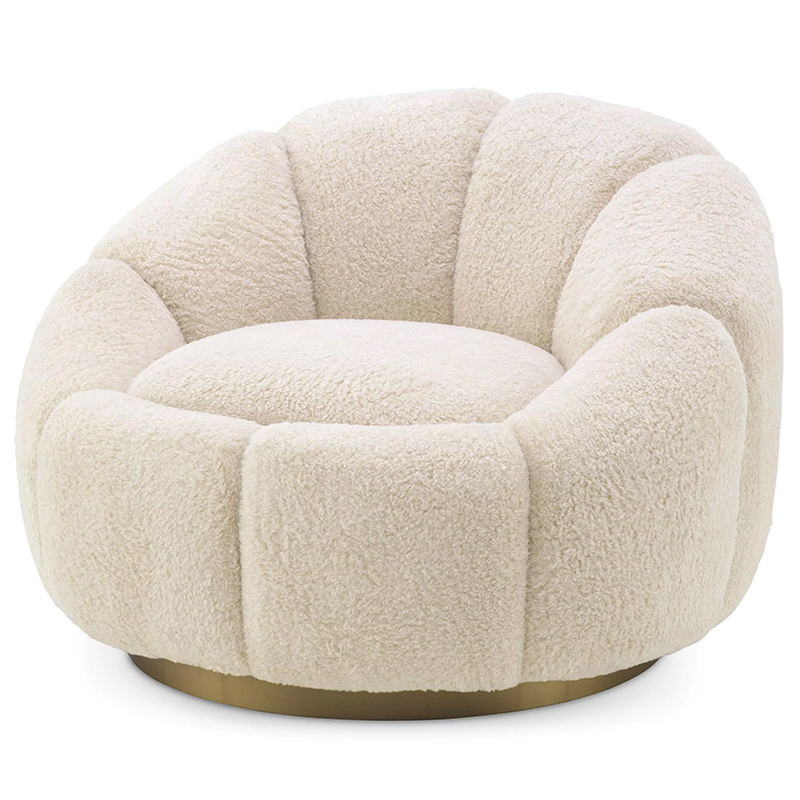 Кресло Eichholtz Swivel Chair Inger Brisbane Cream Кремовый в Уфе | Loft Concept 