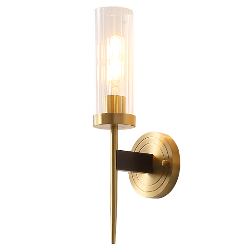 Бра European Modern Living Room Wall Lamp ALOUETTE SCONCE Латунь Прозрачное Стекло в Уфе | Loft Concept 