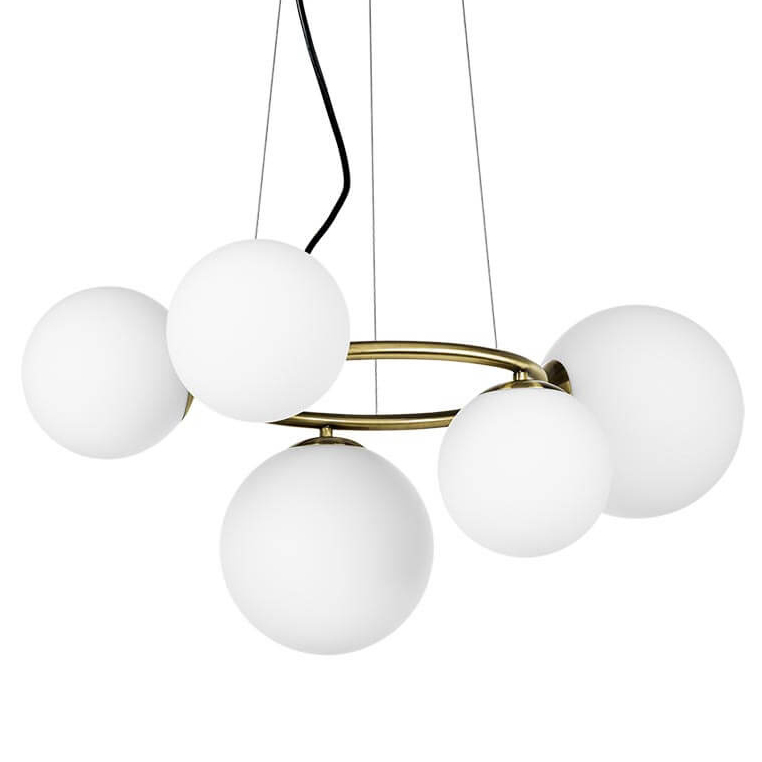 Люстра Bubbles on Ring Chandelier Белый Латунь в Уфе | Loft Concept 