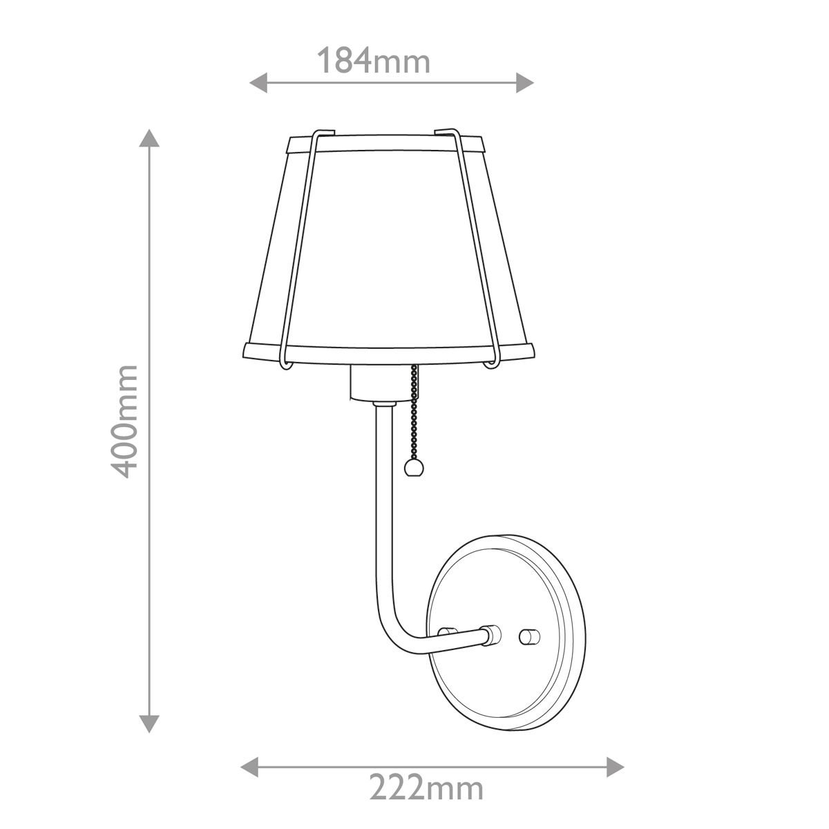 Бра с конусным плафоном и латунной фурнитурой с цепочкой для включения Hinkley в Уфе