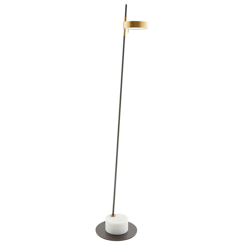 Торшер Arteriors PARK FLOOR LAMP Латунь Черный Белый в Уфе | Loft Concept 