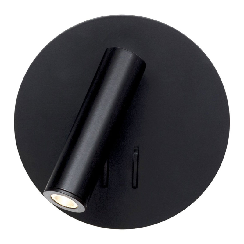 Настенный спот Black Circle Spot Wall Lamp Черный в Уфе | Loft Concept 