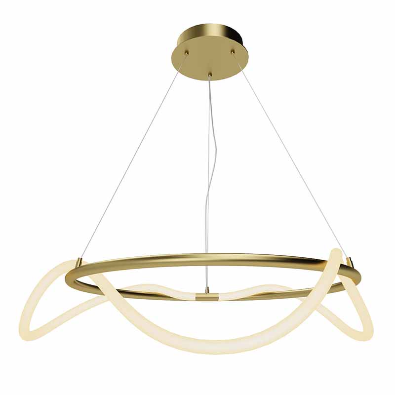 Люстра Luke Lampco Tracer Chandelier Gold 60 Белый матовое золото в Уфе | Loft Concept 