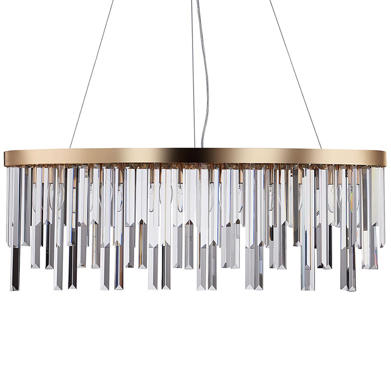 Люстра Bennett Oval Chandelier gold 90 Золотой Прозрачный в Уфе | Loft Concept 