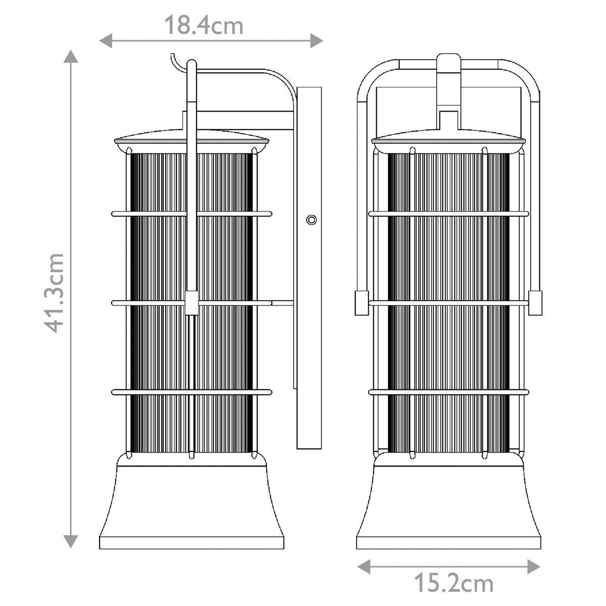 Настенный фонарь цилиндрической формы с рифленым стеклом в золотом каркасе на черном прямоугольном основании Eurofase в Уфе