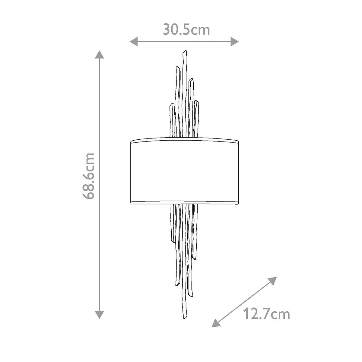 Бра с белым абажуром и элементами в виде натуральных веток Hinkley в Уфе