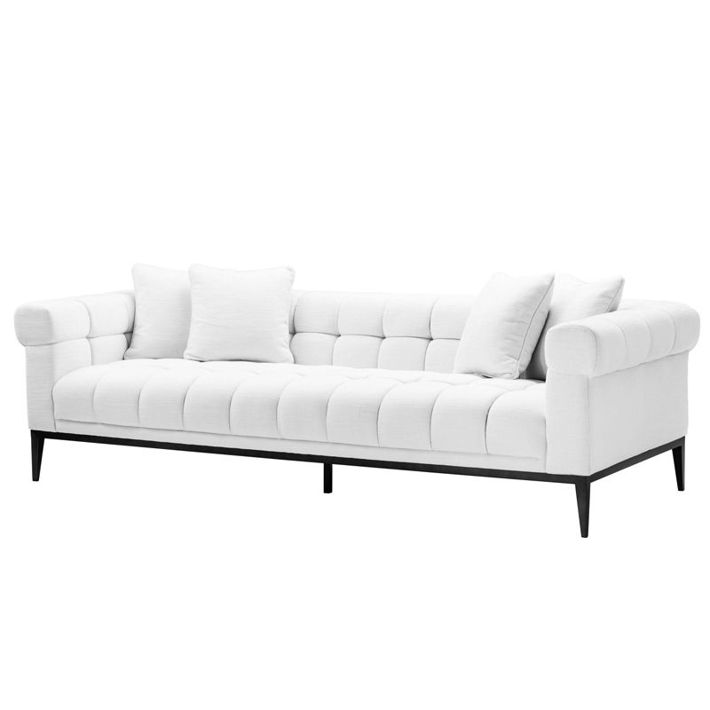 Диван Eichholtz Sofa Aurelio white Белый Черный в Уфе | Loft Concept 