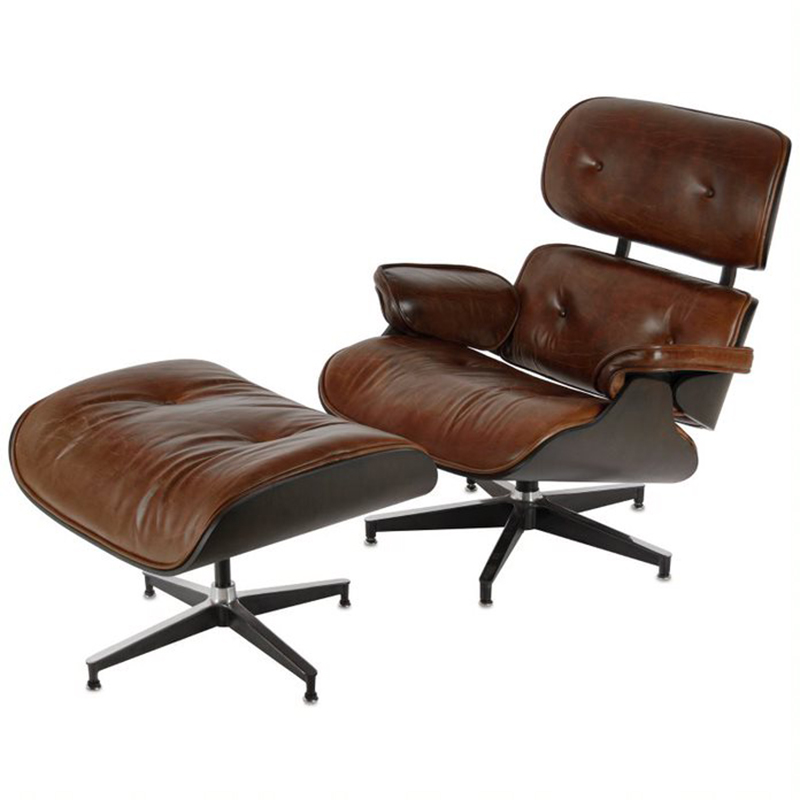 Кресло Eames Lounge Chair & Ottoman brown Коричневый в Уфе | Loft Concept 