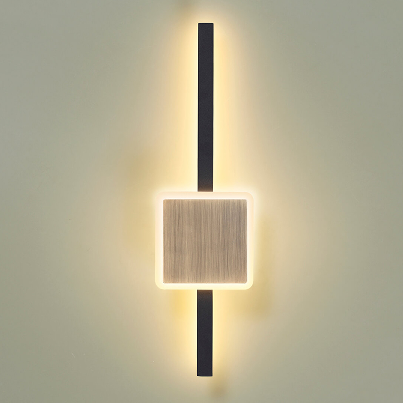 Бра Barrette Square Sconce 40 Черный Античная Бронза в Уфе | Loft Concept 