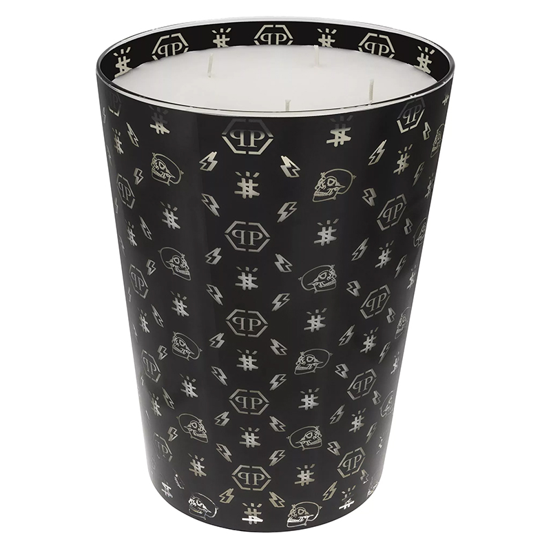 Свеча Philipp Plein Candle Monogram L Черный Белый в Уфе | Loft Concept 