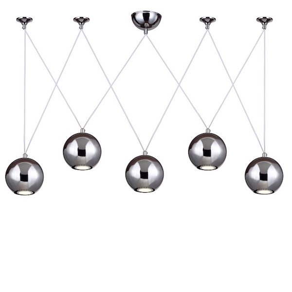 Подвесной светильник Multisphere Pendant Silver 5  в Уфе | Loft Concept 