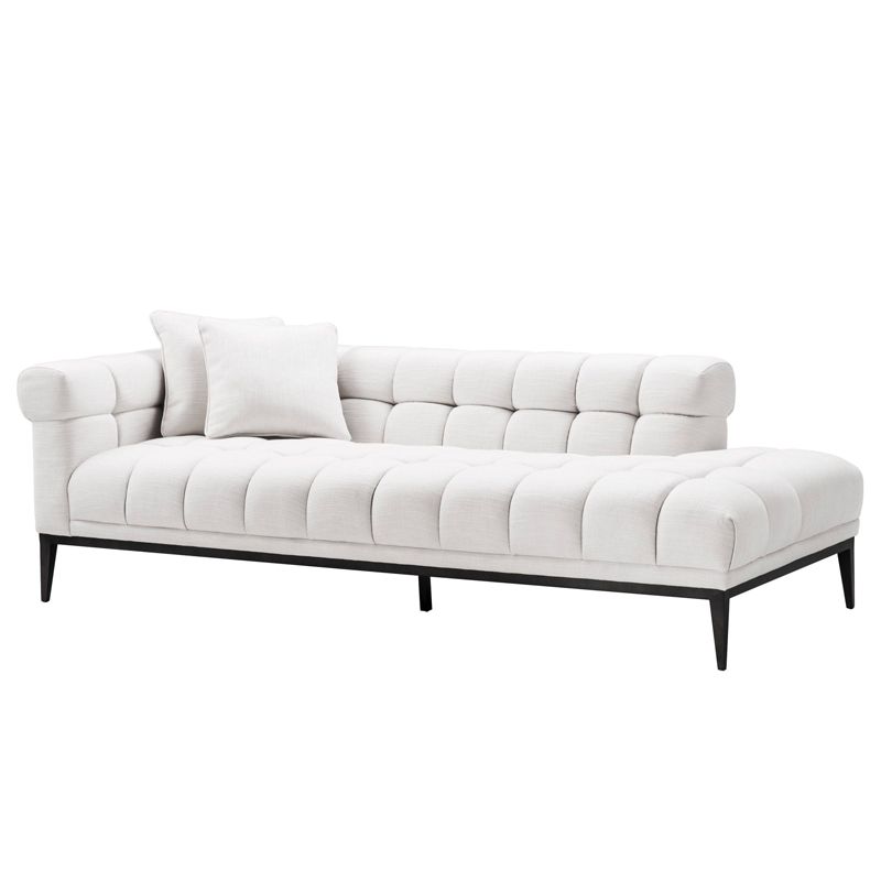 Кушетка Eichholtz Lounge Sofa Aurelio Left Белый Черный в Уфе | Loft Concept 