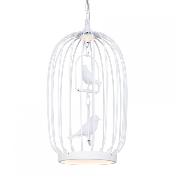 Люстра Birdcage Chandelier Two White Белый в Уфе | Loft Concept 