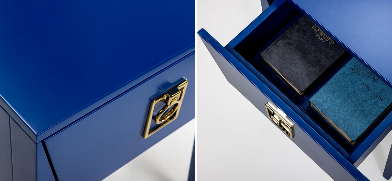 Синяя тумба Сontemporary Art Deco - фото №1