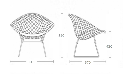 Кресло Bertoia Diamond Chair в Уфе