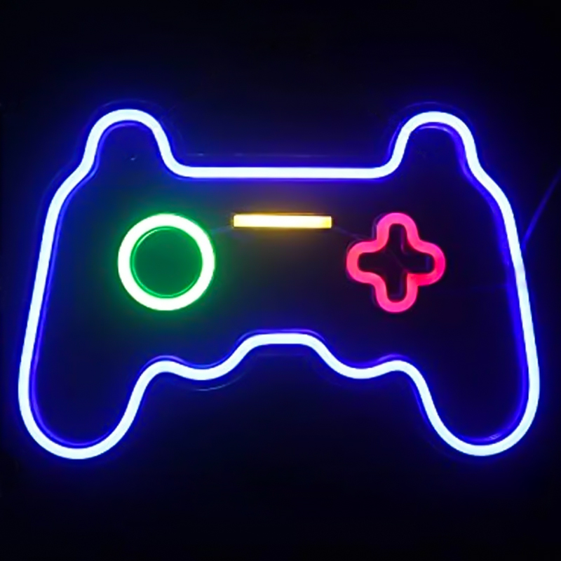 Неоновая настенная лампа Joystick Neon Wall Lamp Синий Зеленый Красный Желтый Прозрачный в Уфе | Loft Concept 