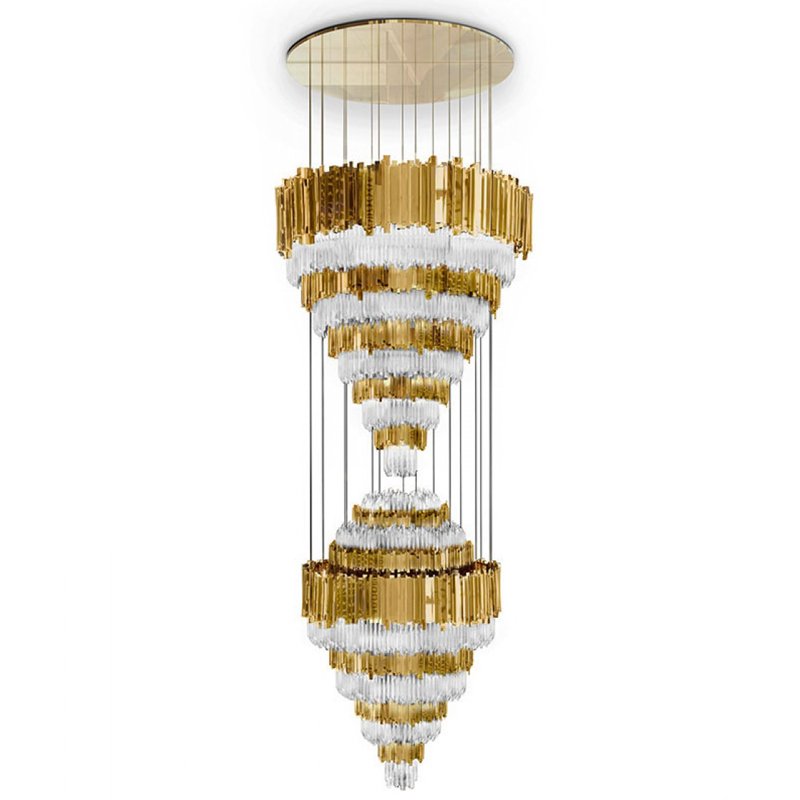 Люстра Luxxu Empire Chandelier XL Глянцевое золото Прозрачное Стекло в Уфе | Loft Concept 