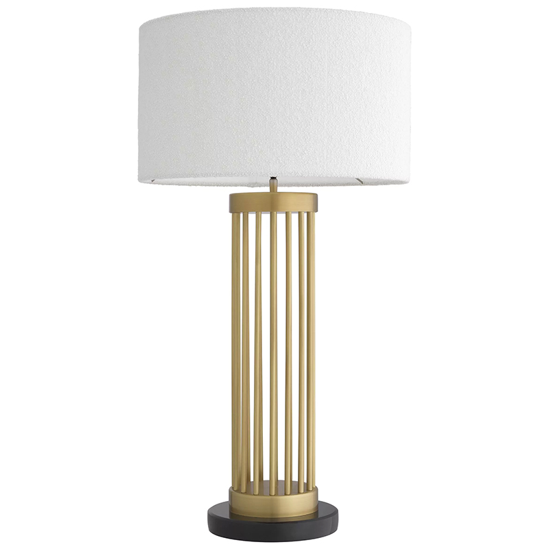 Настольная лампа Eichholtz Table Lamp Condo Brass Белый Латунь Черный в Уфе | Loft Concept 