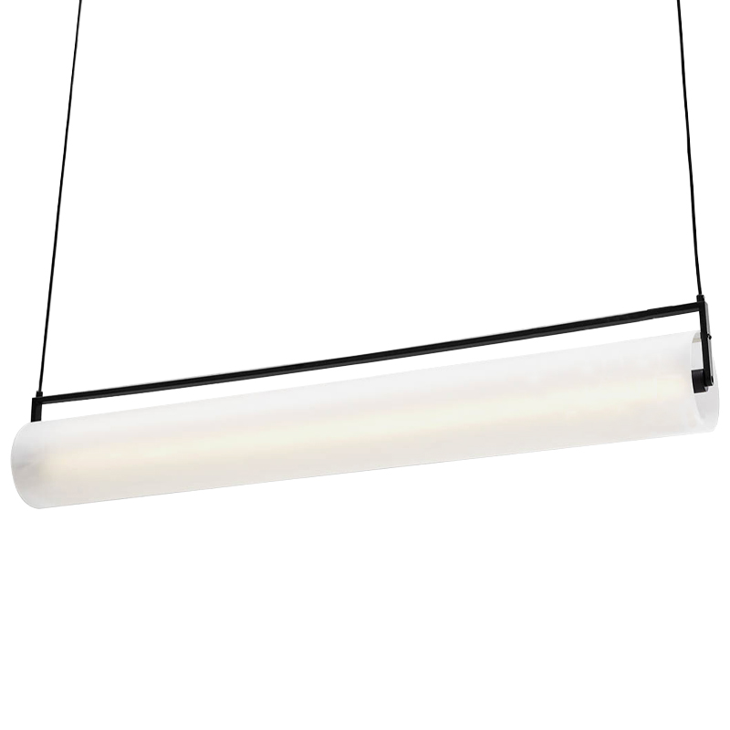 Дизайнерский линейный подвесной светильник CANVAS LINEAR HANGING LAMP Белый Черный в Уфе | Loft Concept 