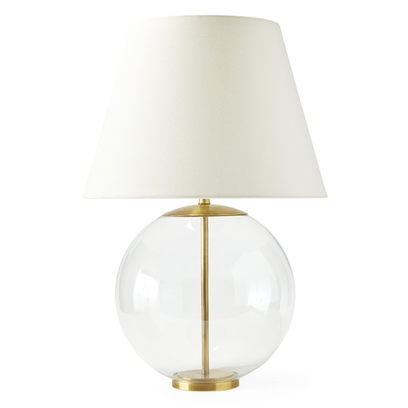 Настольная лампа Emory Table Lamp Gold Золотой Прозрачный (Transparent) Белый в Уфе | Loft Concept 