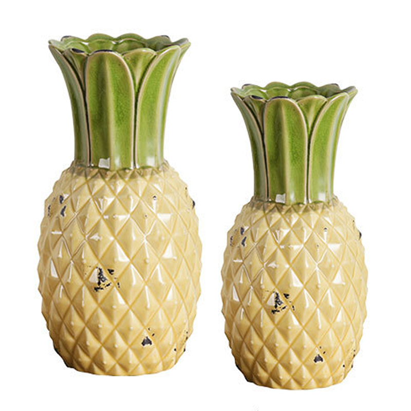 Ваза Pineapple Vase Желтый Зеленый шалфей в Уфе | Loft Concept 