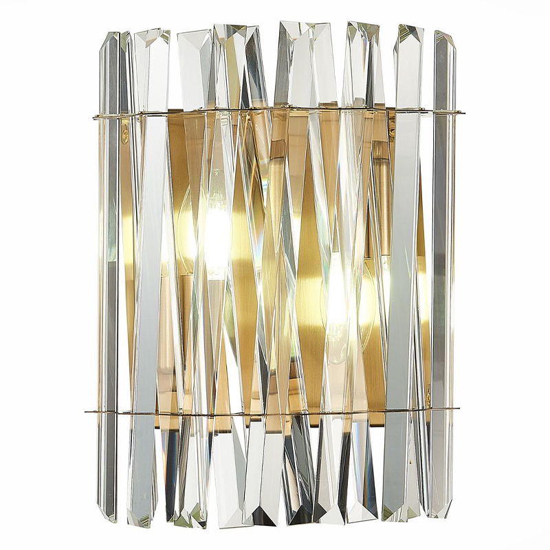 Бра Kaeden Glass Gold Wall Lamp Золотой Прозрачный в Уфе | Loft Concept 