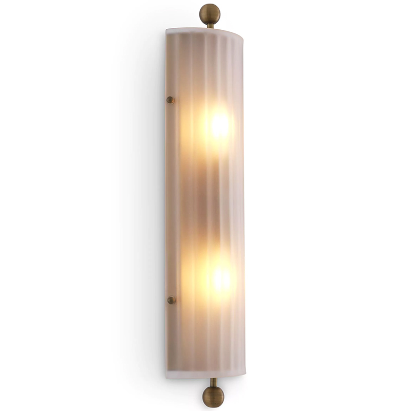 Бра Eichholtz Wall Lamp Juno Белое матовое стекло Латунь в Уфе | Loft Concept 