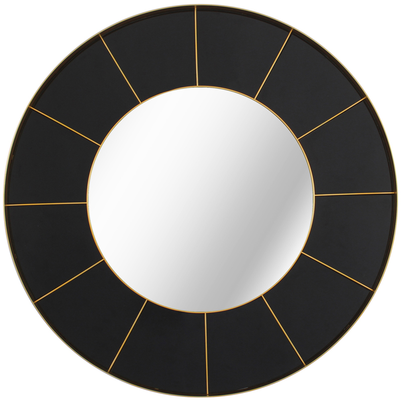 Зеркало Sectors Circle Mirror black  в Уфе | Loft Concept 