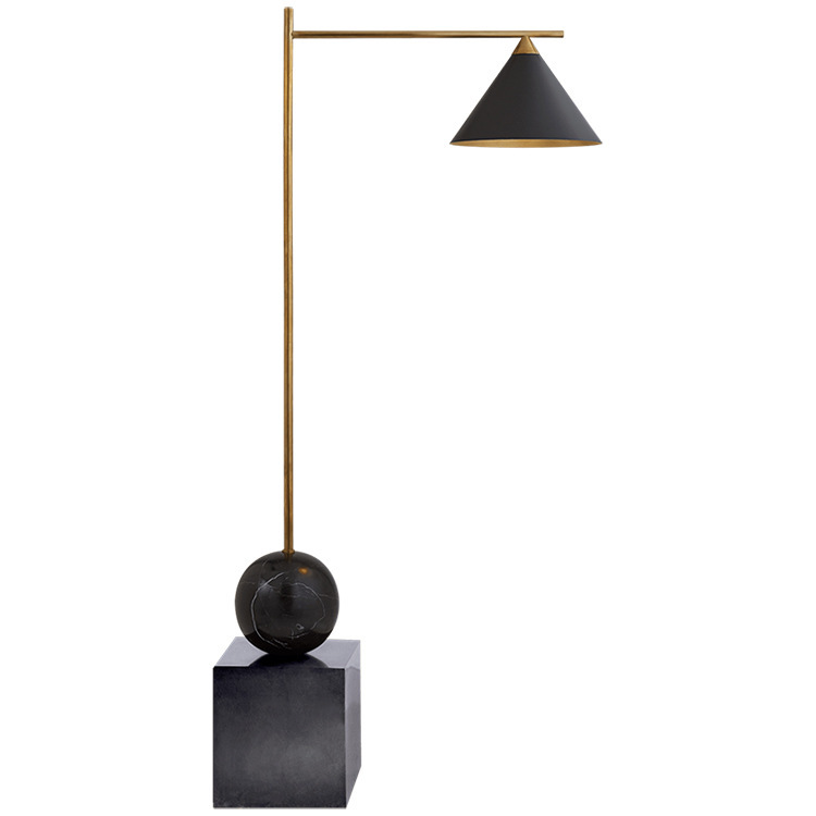 Торшер CLEO FLOOR LAMP Black Черный Латунь в Уфе | Loft Concept 