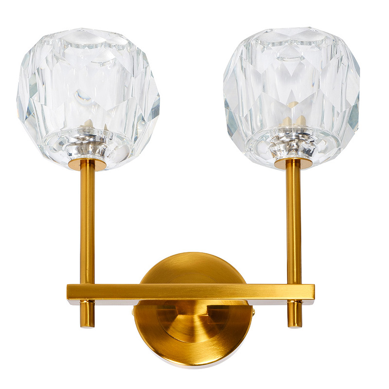 Бра RH Boule de Cristal Double Wall Lamp Gold матовое золото в Уфе | Loft Concept 