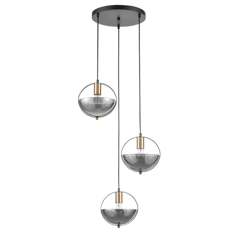 Люстра Gervais Chandelier smoky Дымчатый (Smoke) Черный в Уфе | Loft Concept 