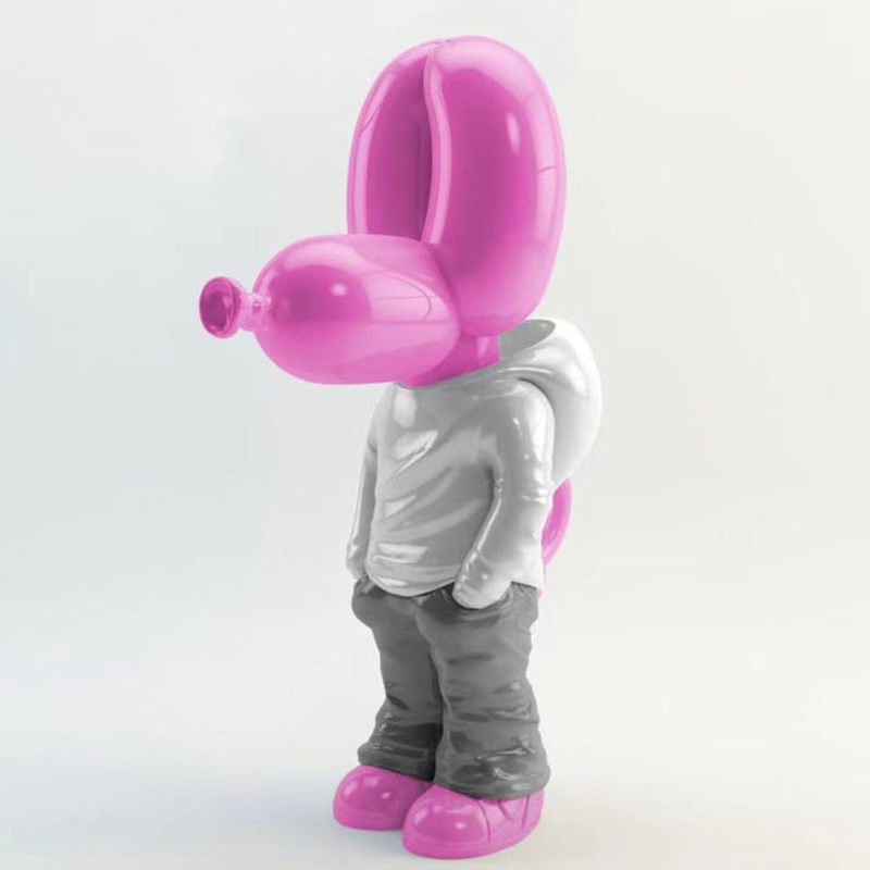 Статуэтка Pink Balloon Dog Розовый Белый Серый в Уфе | Loft Concept 