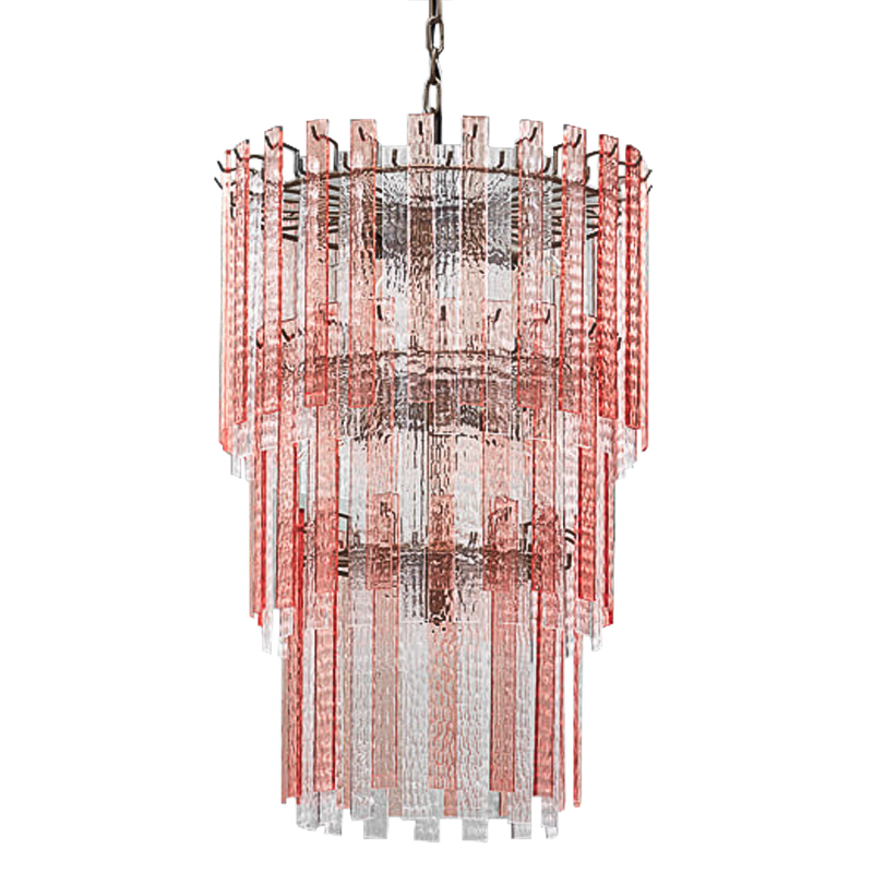 Люстра Victoire Chandeliers Хром Прозрачный Малиновый (Crimson) в Уфе | Loft Concept 