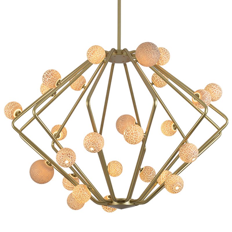 Люстра Cherry Bomb Cage Chandelier CB.29.01 Латунь Бежевый в Уфе | Loft Concept 