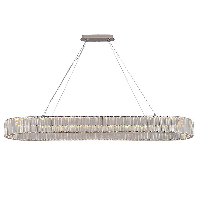 Люстра Crystal Shine Linda Oval Chrome Chandelier Хром Прозрачный (Transparent) в Уфе | Loft Concept 