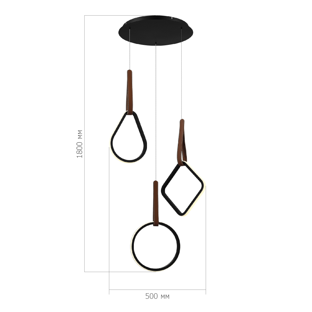 Подвесной светильник с геометрическими источниками света Geometric Architecture of Light в Уфе