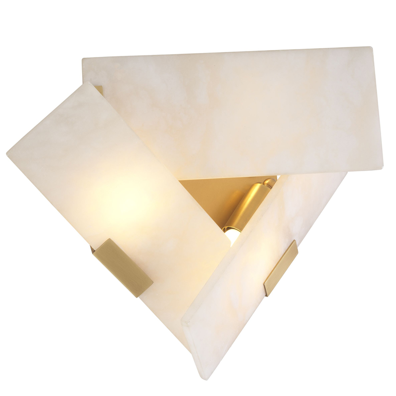 Бра Eichholtz Wall Lamp Bella Bianco Латунь Белый в Уфе | Loft Concept 