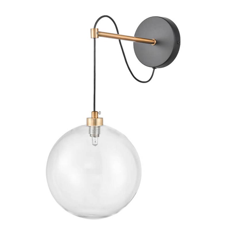 Бра Hanging Ball Sconce Золотой Прозрачный Черный в Уфе | Loft Concept 