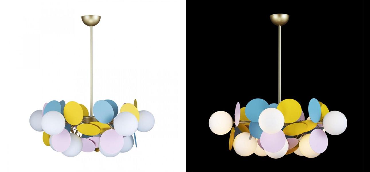 Люстра MATISSE Chandelier multicolor 10 ламп - фото №1