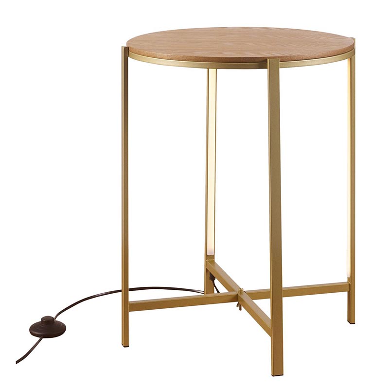 Приставной стол Kelin Side Table Bronze LED Бронза Древесина в Уфе | Loft Concept 