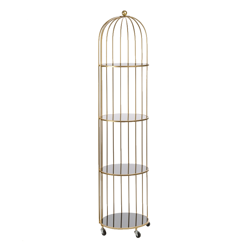 Стеллаж Cage Rack Gold Золотой в Уфе | Loft Concept 