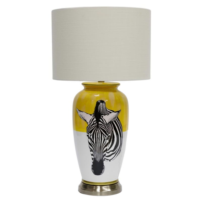 Настольная лампа Zebra head Table lamp Белый Желтый Черный в Уфе | Loft Concept 